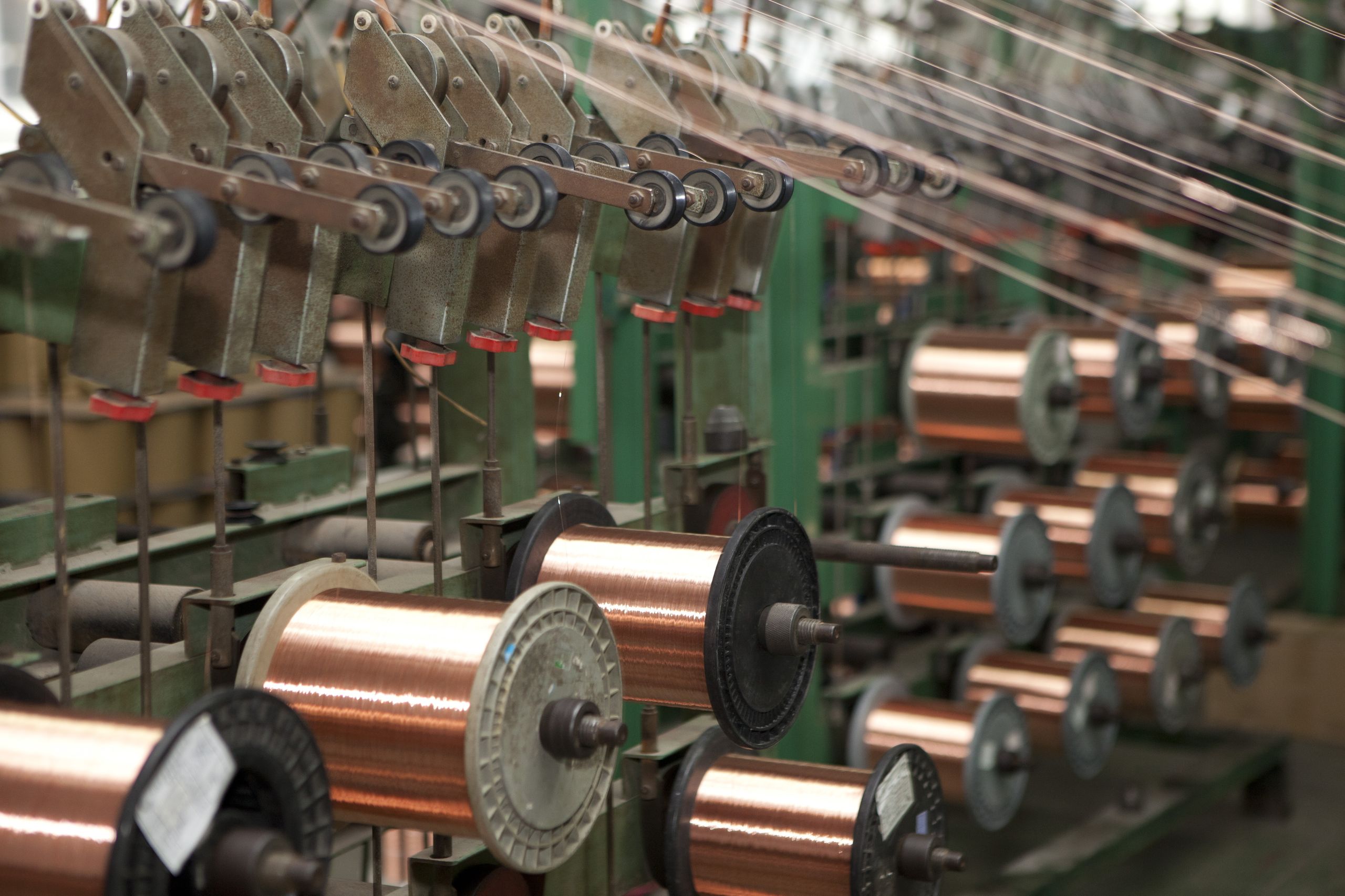 Precision wire drawing and stranding in a cable plant